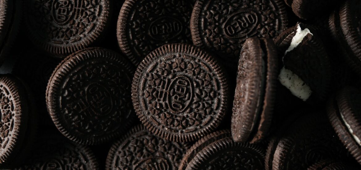 16.02.2022 - Odessa, Ukraine: Concept of tasty cookie with Oreo