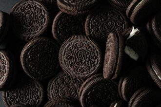 16.02.2022 - Odessa, Ukraine: Concept of tasty cookie with Oreo