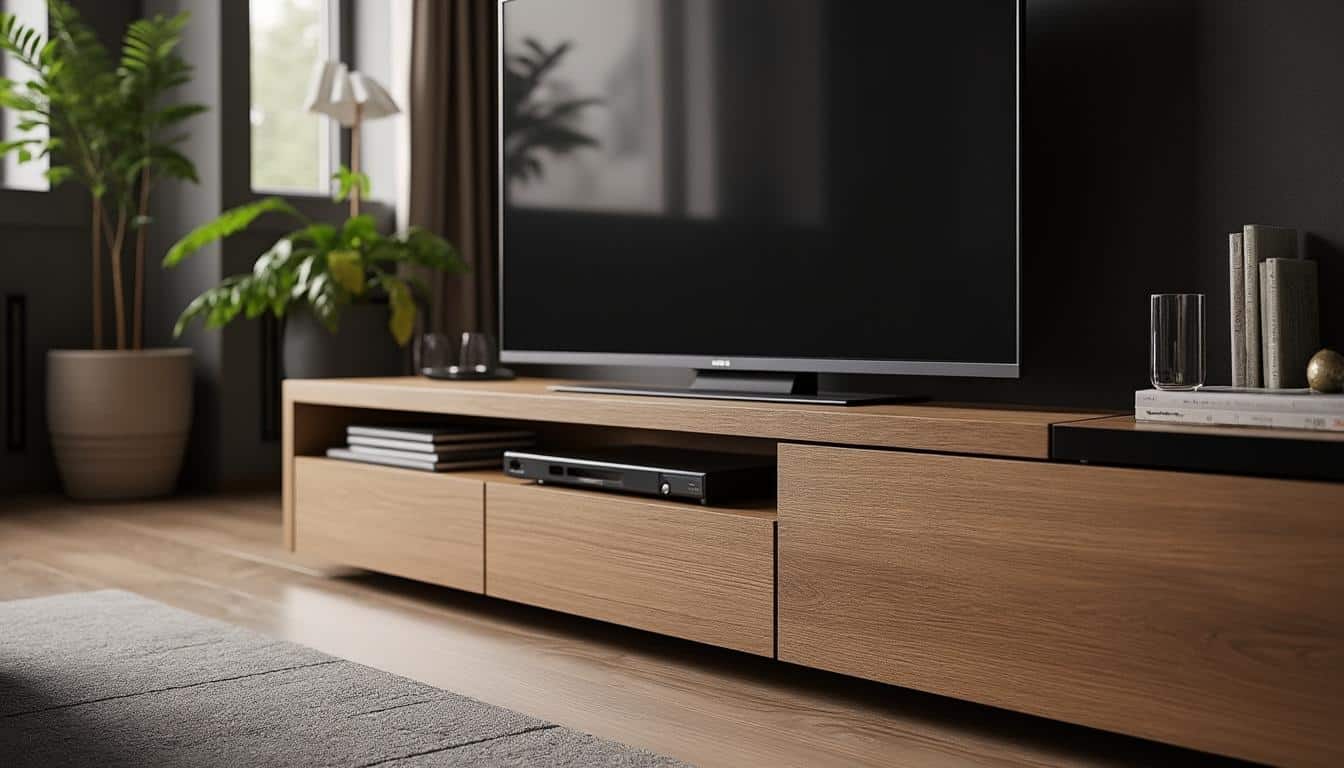 découvrez comment le meuble tv forum 9837patv en chêne dakota sublime votre salon avec son design élégant et fonctionnel. apportez une touche moderne à votre espace de vie tout en optimisant le rangement de votre matériel audiovisuel.