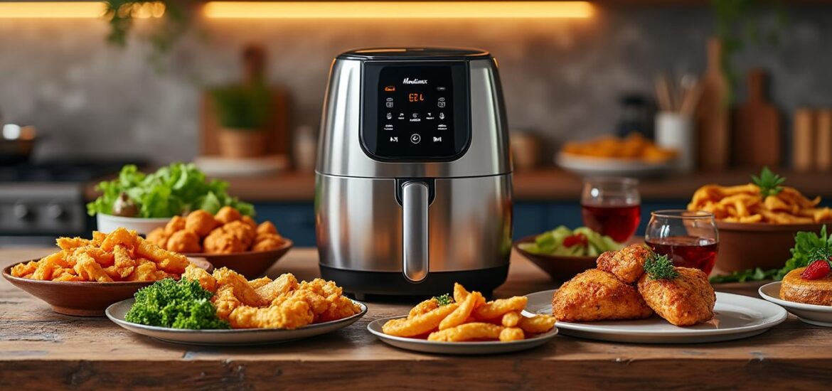 découvrez une sélection de délicieuses recettes à réaliser avec votre air fryer moulinex. transformez vos repas quotidiens en créations savoureuses et saines, tout en profitant de la rapidité et de la facilité de cuisson de votre friteuse à air. que vous soyez amateur de plats croustillants ou de desserts gourmands, inspirez-vous avec nos idées de recettes irrésistibles.