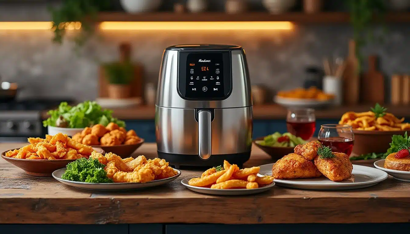 découvrez une sélection de délicieuses recettes à réaliser avec votre air fryer moulinex. transformez vos repas quotidiens en créations savoureuses et saines, tout en profitant de la rapidité et de la facilité de cuisson de votre friteuse à air. que vous soyez amateur de plats croustillants ou de desserts gourmands, inspirez-vous avec nos idées de recettes irrésistibles.