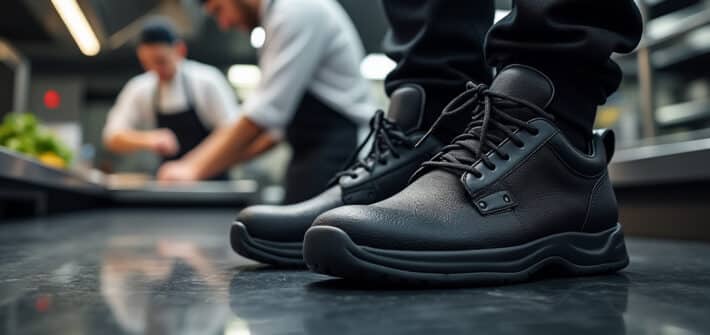 découvrez pourquoi les chaussures de sécurité de cuisine noires s2 src tony sont plébiscitées par les chefs : sécurité optimale, confort durable et résistance aux glissades pour une performance irréprochable en cuisine.