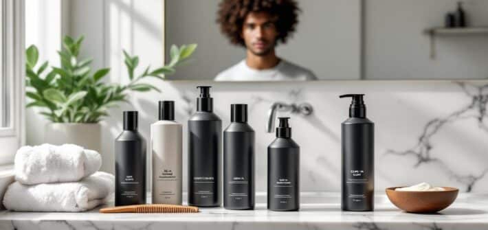 découvrez notre sélection des meilleurs produits de soin spécialement conçus pour les cheveux frisés des hommes, alliant efficacité et naturalité pour des boucles parfaitement définies.