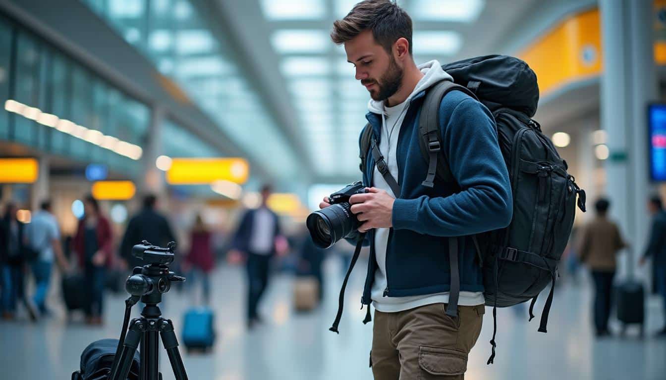 découvrez comment préparer et déclarer votre matériel photo lors de vos voyages en avion pour éviter tout problème avec la sécurité à l'aéroport.
