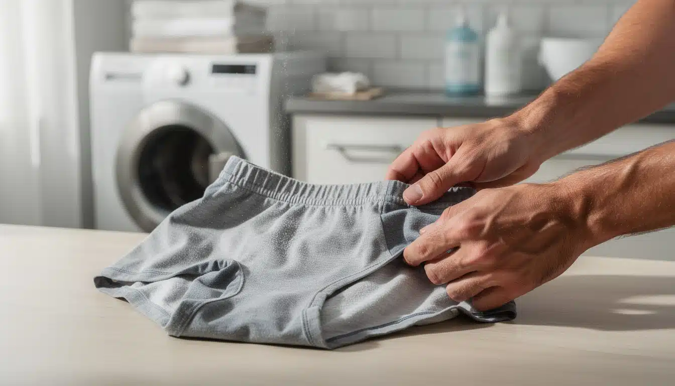 découvrez notre guide d'entretien spécialement conçu pour prolonger la durée de vie de vos sous-vêtements homme adaptés aux peaux sensibles, avec des conseils simples et efficaces.