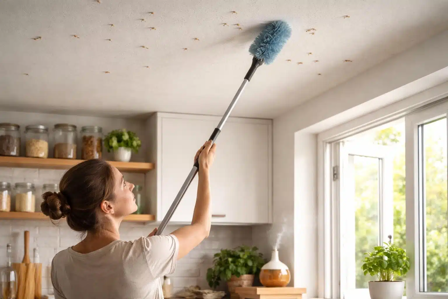 découvrez des techniques efficaces pour éliminer les larves de mites alimentaires présentes au plafond et protéger votre cuisine de manière naturelle et durable.