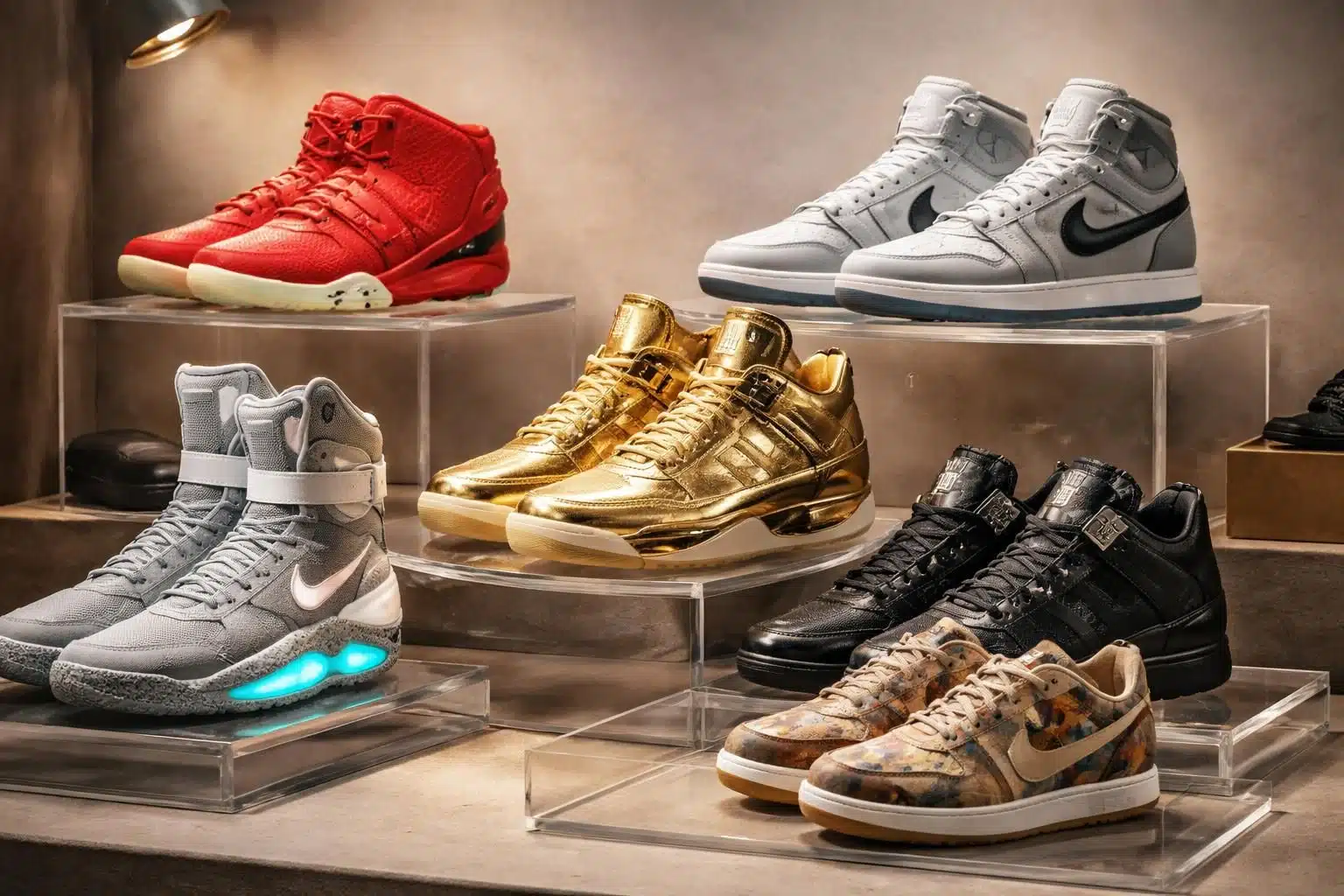 découvrez les sneakers les plus rares au monde, des modèles exclusifs et de collection qui font rêver les passionnés de chaussures.