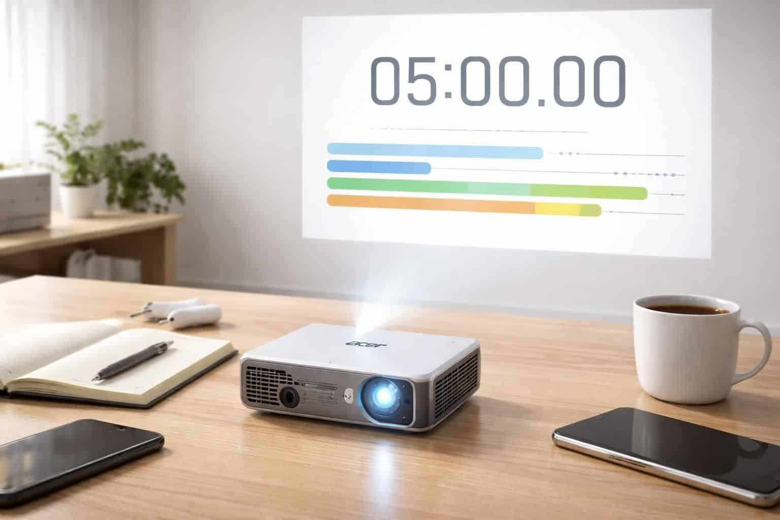 découvrez comment utiliser le mini vidéoprojecteur acer pour afficher facilement chronos et intervalles en grand. astuces pratiques pour optimiser vos projections et améliorer votre expérience visuelle.