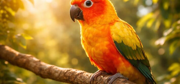 découvrez le conure soleil, un oiseau de compagnie vibrant et plein de personnalité, idéal pour égayer votre quotidien avec ses couleurs éclatantes et son tempérament doux.