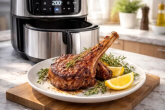 découvrez la recette rapide et savoureuse de côtelette d'agneau à l'air fryer, parfaite pour épater vos invités avec un plat tendre et croustillant en un rien de temps.