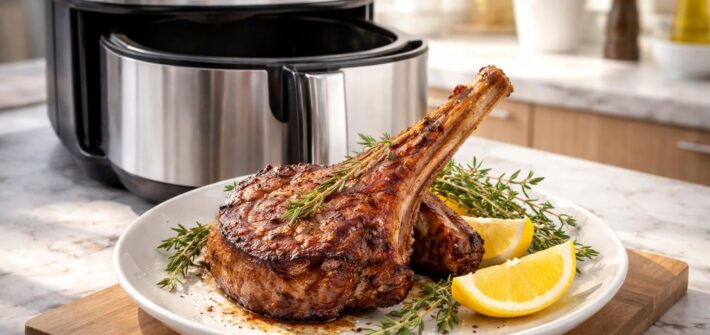 découvrez la recette rapide et savoureuse de côtelette d'agneau à l'air fryer, parfaite pour épater vos invités avec un plat tendre et croustillant en un rien de temps.