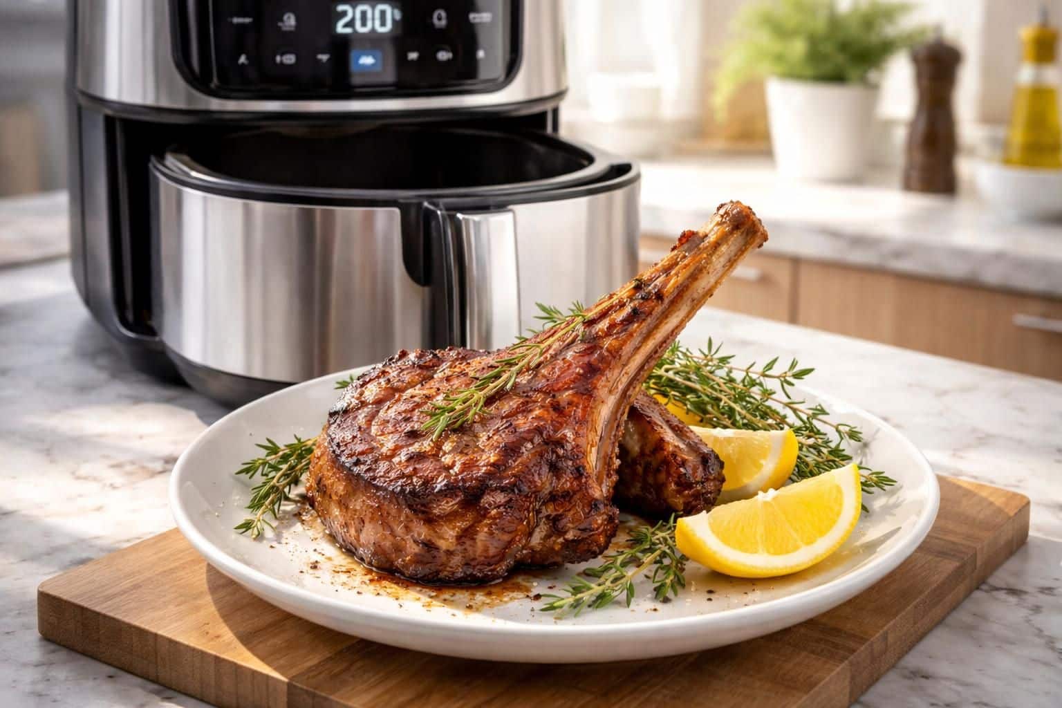 découvrez la recette rapide et savoureuse de côtelette d'agneau à l'air fryer, parfaite pour épater vos invités avec un plat tendre et croustillant en un rien de temps.