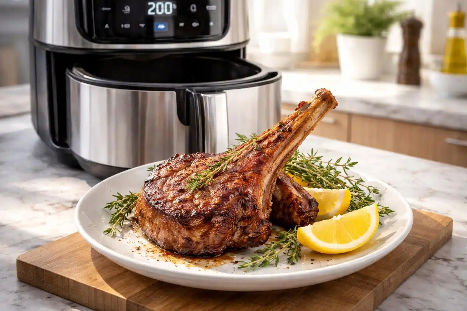 découvrez la recette rapide et savoureuse de côtelette d'agneau à l'air fryer, parfaite pour épater vos invités avec un plat tendre et croustillant en un rien de temps.
