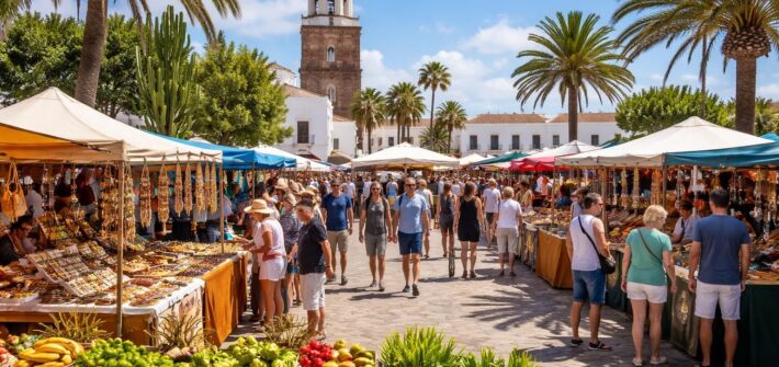 découvrez le marché unique de teguise à lanzarote, un lieu incontournable pour explorer l'artisanat local, les produits authentiques et l'ambiance typique des canaries.