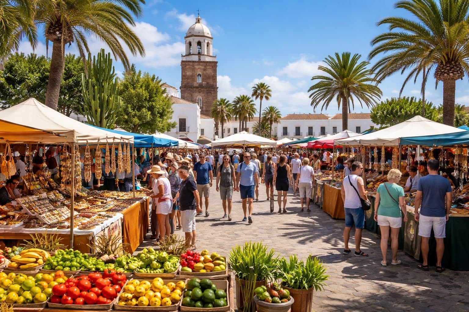 découvrez le marché unique de teguise à lanzarote, un lieu incontournable pour explorer l'artisanat local, les produits authentiques et l'ambiance typique des canaries.