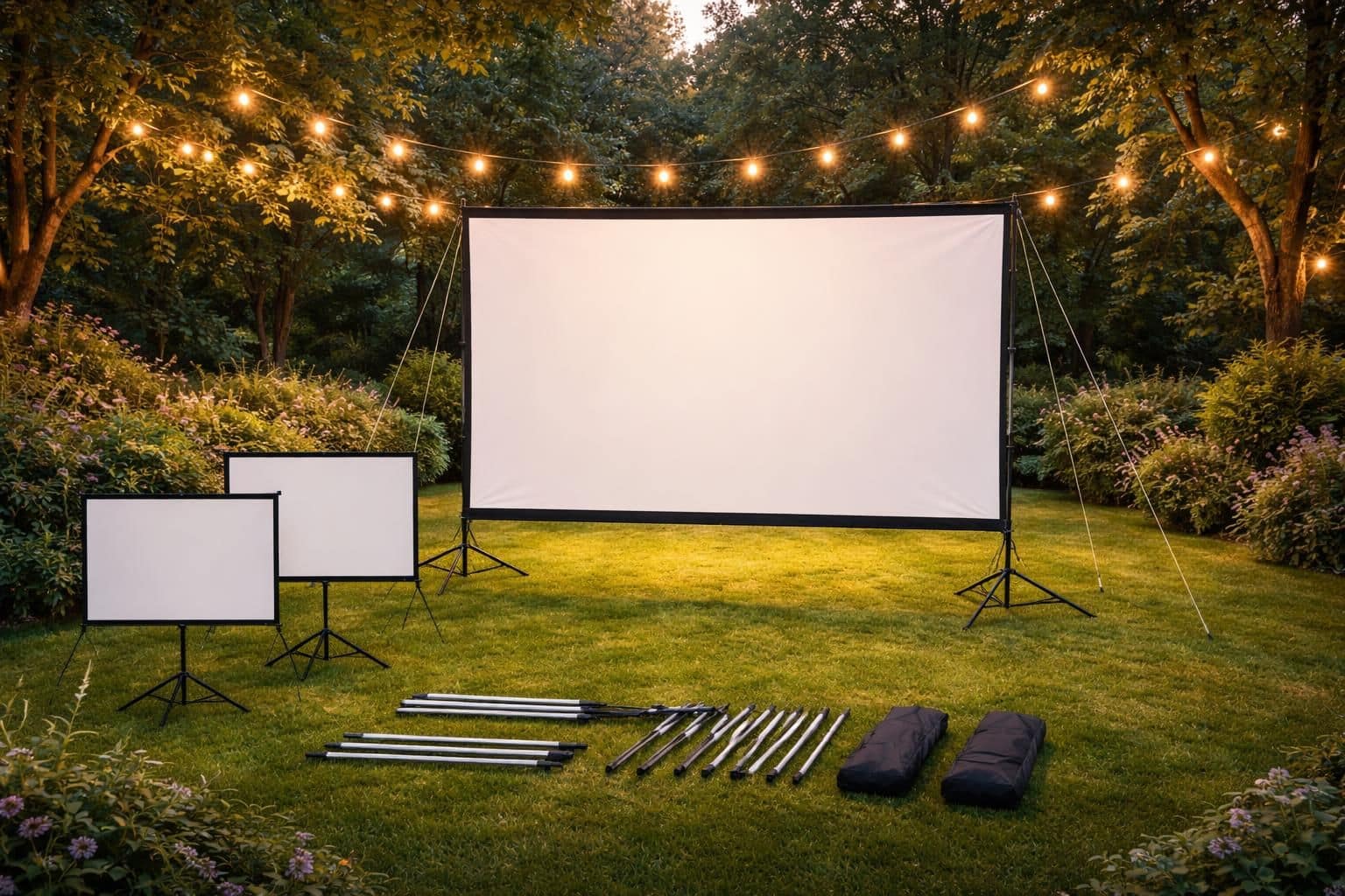 découvrez comment choisir l'écran de projection idéal pour votre jardin : conseils sur les tailles, la qualité de la toile et les options de fixation pour une installation réussie en plein air.