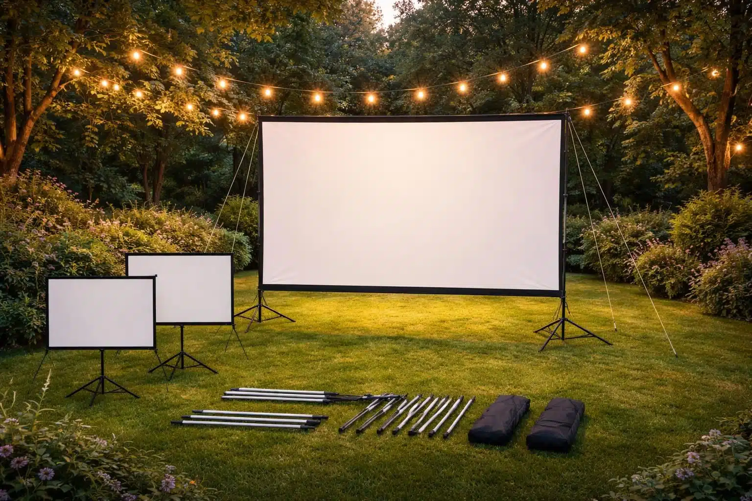 découvrez comment choisir l'écran de projection idéal pour votre jardin : conseils sur les tailles, la qualité de la toile et les options de fixation pour une installation réussie en plein air.