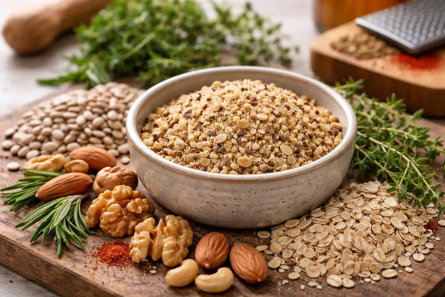 apprenez à préparer une chapelure sans pain, idéale pour des recettes saines et savoureuses, facile à réaliser avec des ingrédients alternatifs.